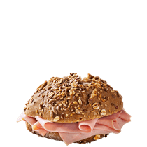Pão de cereais com fiambre